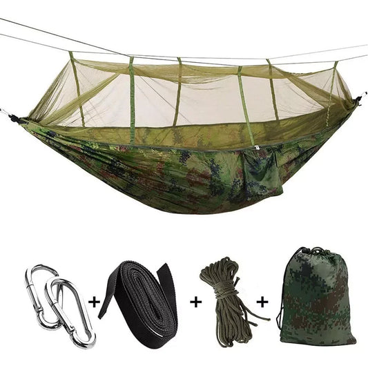 660lbs Double Person Camping Hammock Tent with Mosquito Net Hanging Bed