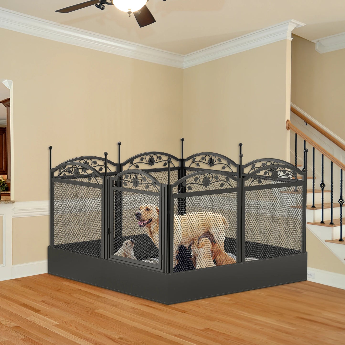 8 Panels Heavy Duty Dog Playpen Pen Outdoor Indoor