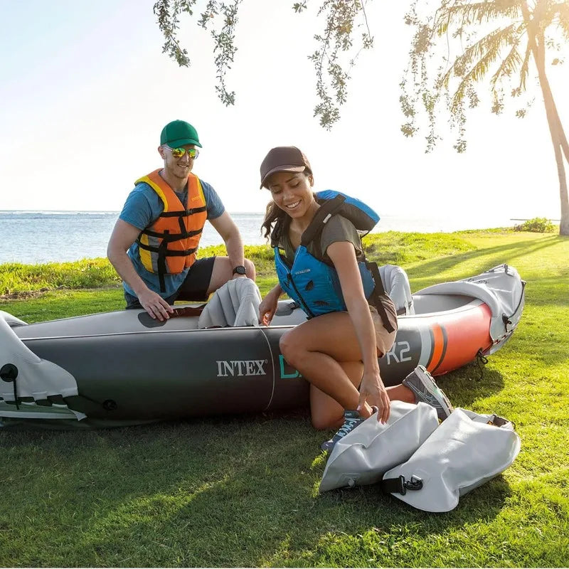 2-Person Inflatable Kayak Set, with 86in Oars and Pump