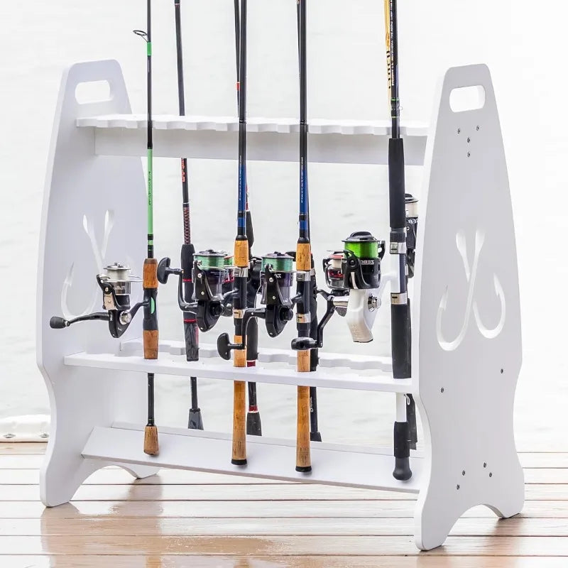 StoreYourBoard Marlin Fishing Pole Rack, Holds 24 Rods