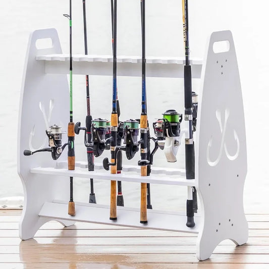 StoreYourBoard Marlin Fishing Pole Rack, Holds 24 Rods