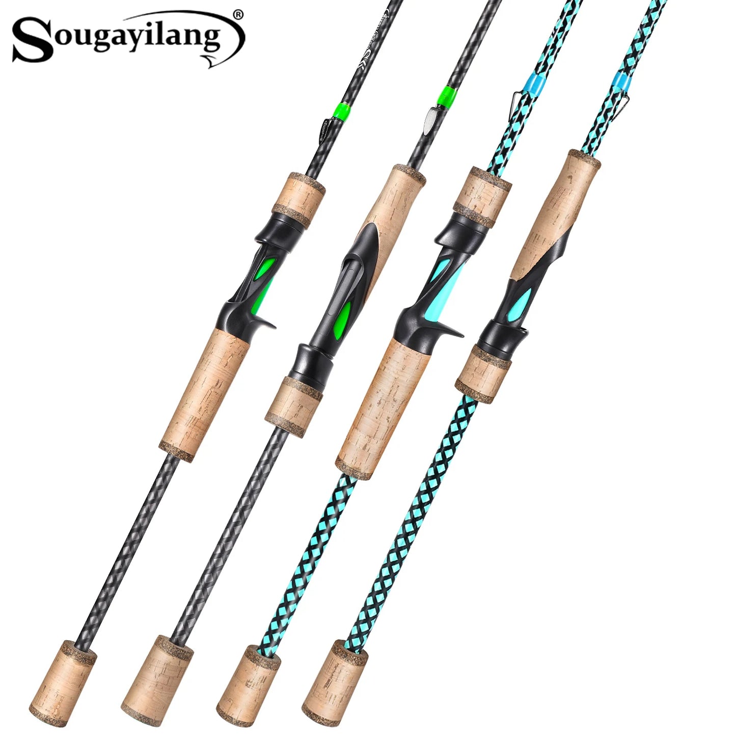 Carbon Ultra Light Rod with Cork Handle for Freshwater and Saltwater