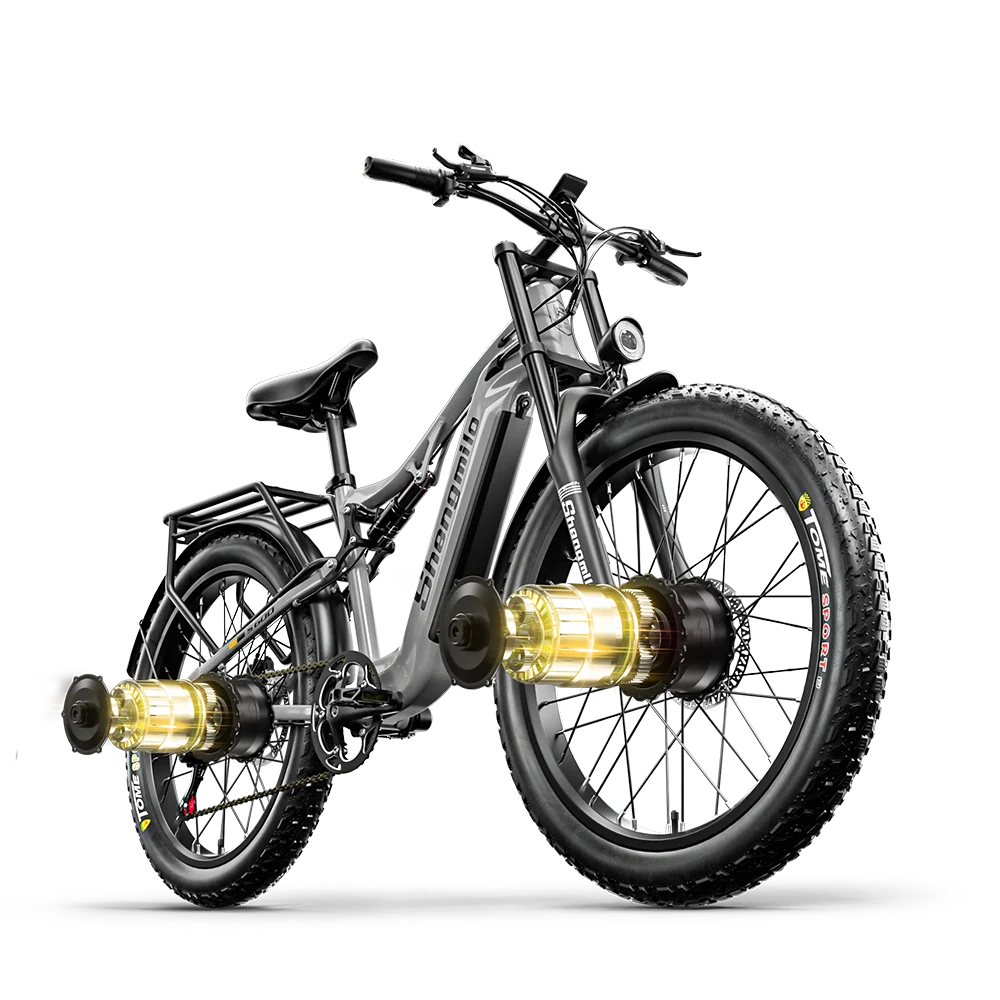 Shengmilo Fat Tire Electric Bike 2000W Dual Motor 48V Battery