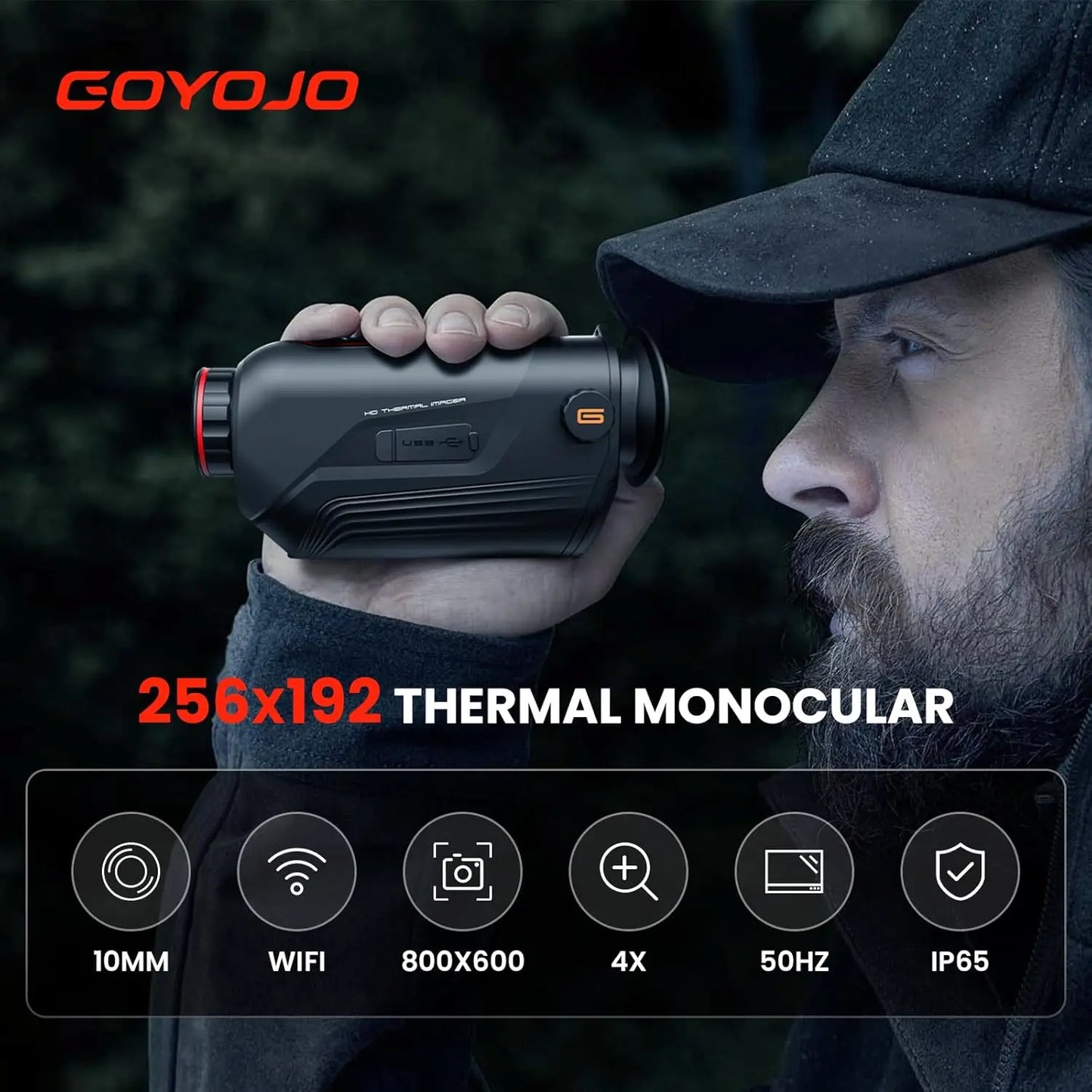 Thermal Imaging Monoscope Camera for Adults, 10mm Focal Lens