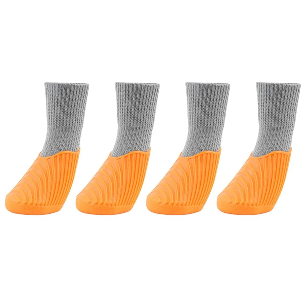 4PCS Dog Shoes Waterproof Fall Winter Paw Protector
