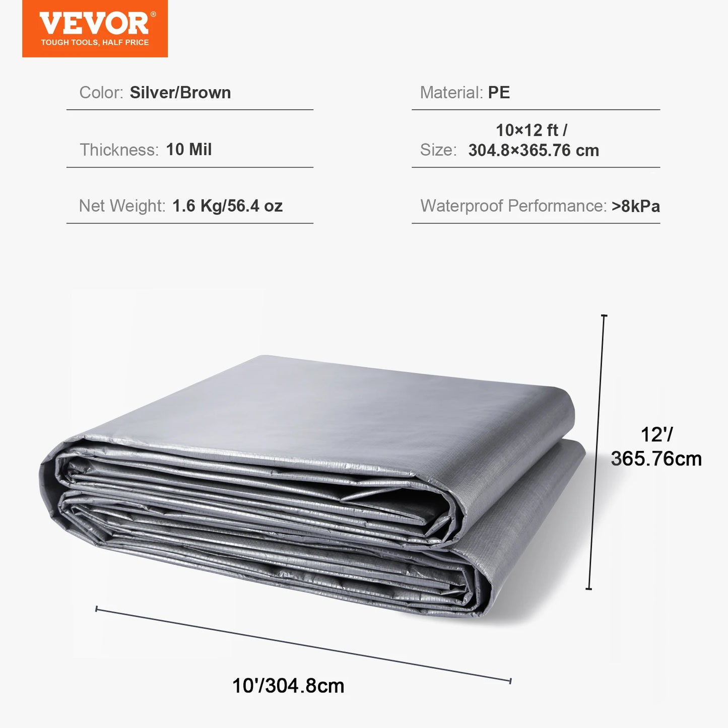 Heavy Duty Tarp 16 Mil Thick  Waterproof Tear Proof
