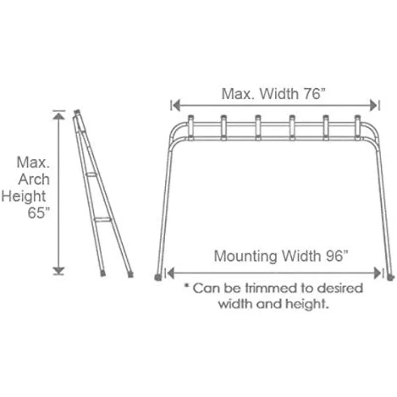 Arch (Rocket Launcher) Fishing Pole Holder Rod Holders Rack Accessories for Boat Bimini top