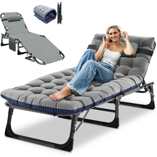 Folding Chaise Lounge Chair,5-Position