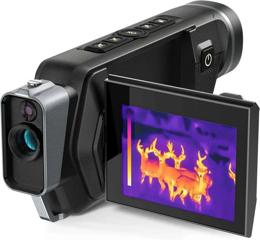 2 in 1 Monocular Thermal Imaging Camera with 3.5 Inch Screen for Hunting, Outdoor Camping
