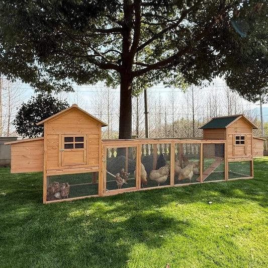 Outdoor Chicken Coop for 4-8 Chickens Wooden Hen Rabbit House