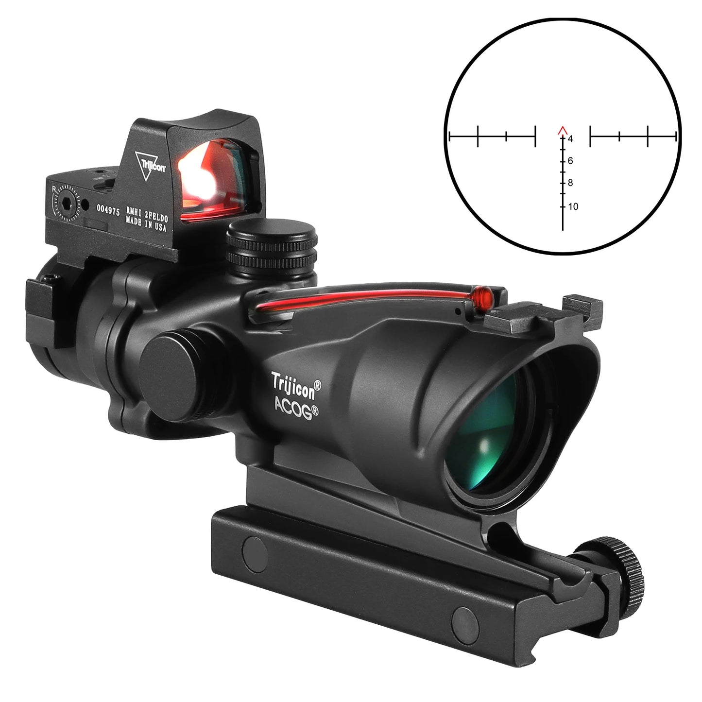 4x32 Red Dot 1x  4x Red Dot 20mm Rail Scope for Glock Hunting