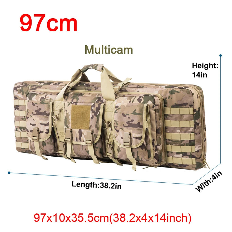 LQARMY Tactical Double Rifle Case Molle Bag