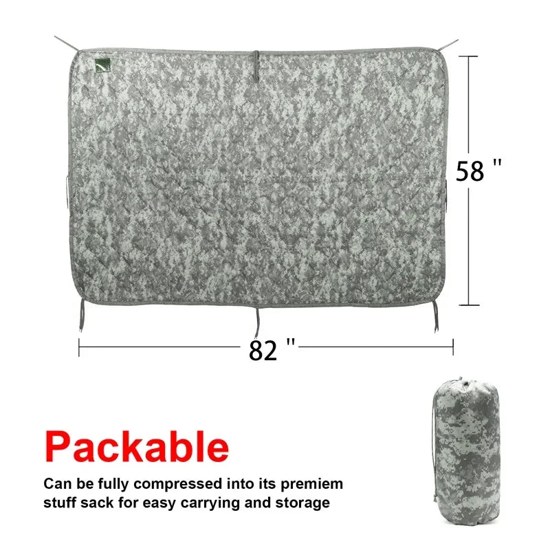 Tactical Army Poncho Liner Camouflage Water Repellent