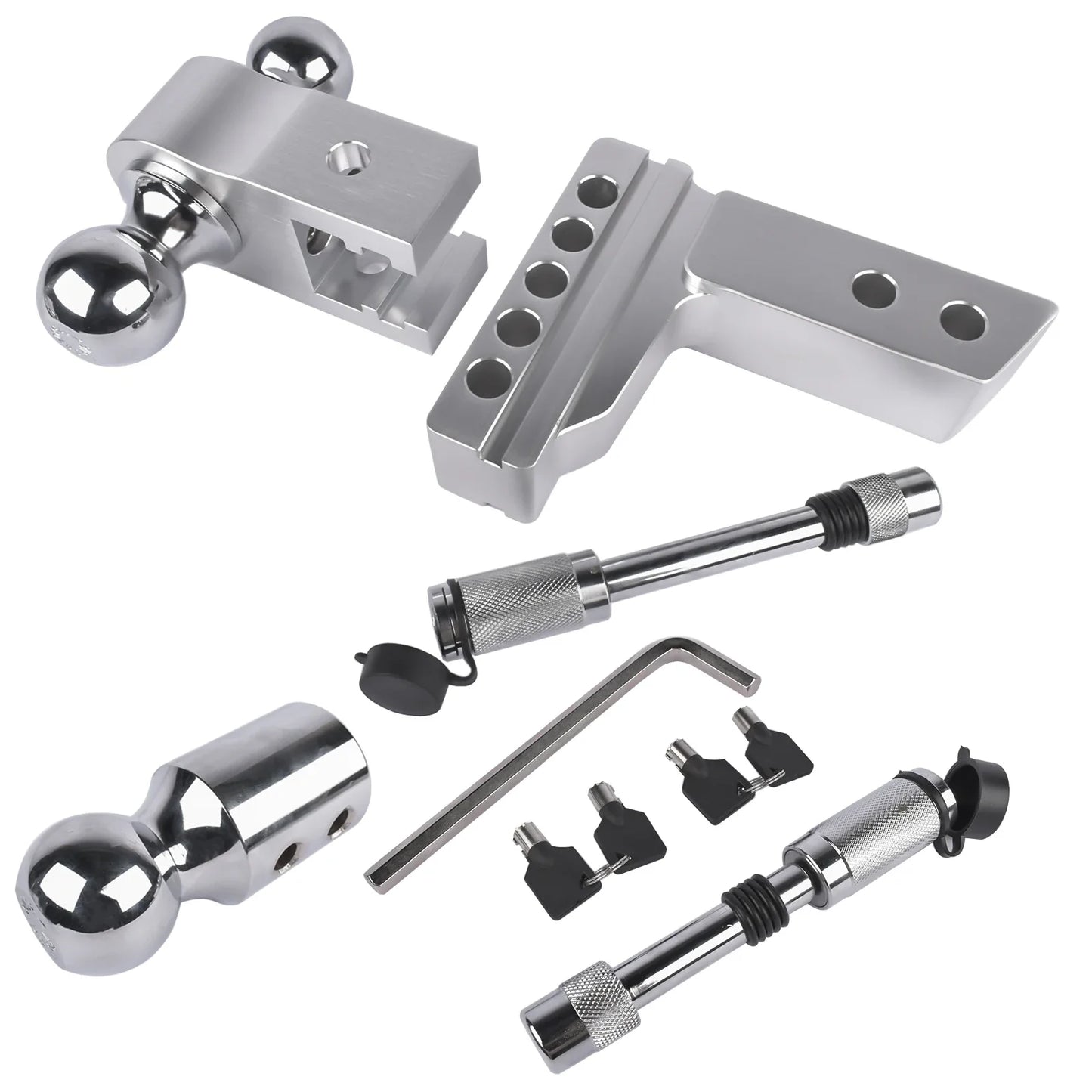 2" Receiver 4" Drop Rise Adjustable Towing Hitch 12500 lb