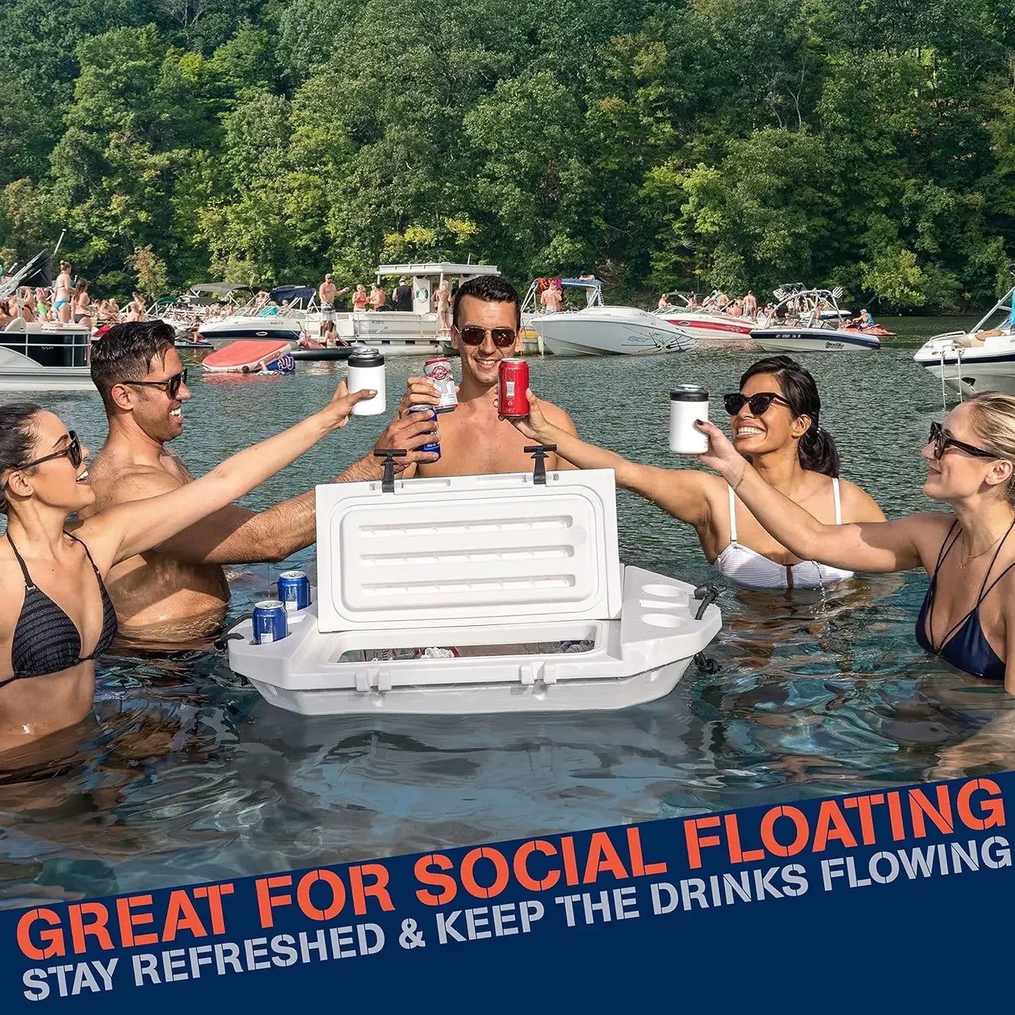 Floating Cooler– 40QT – Amphibious Hard Shell Design