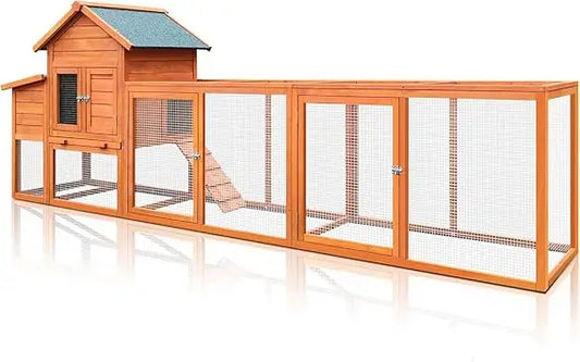 122" Large Chicken Coop Wooden Backyard Hen House