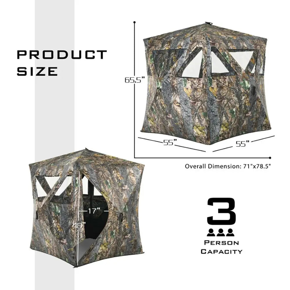 Hign Concerned Ground Blind Pop Up Portable Shelter