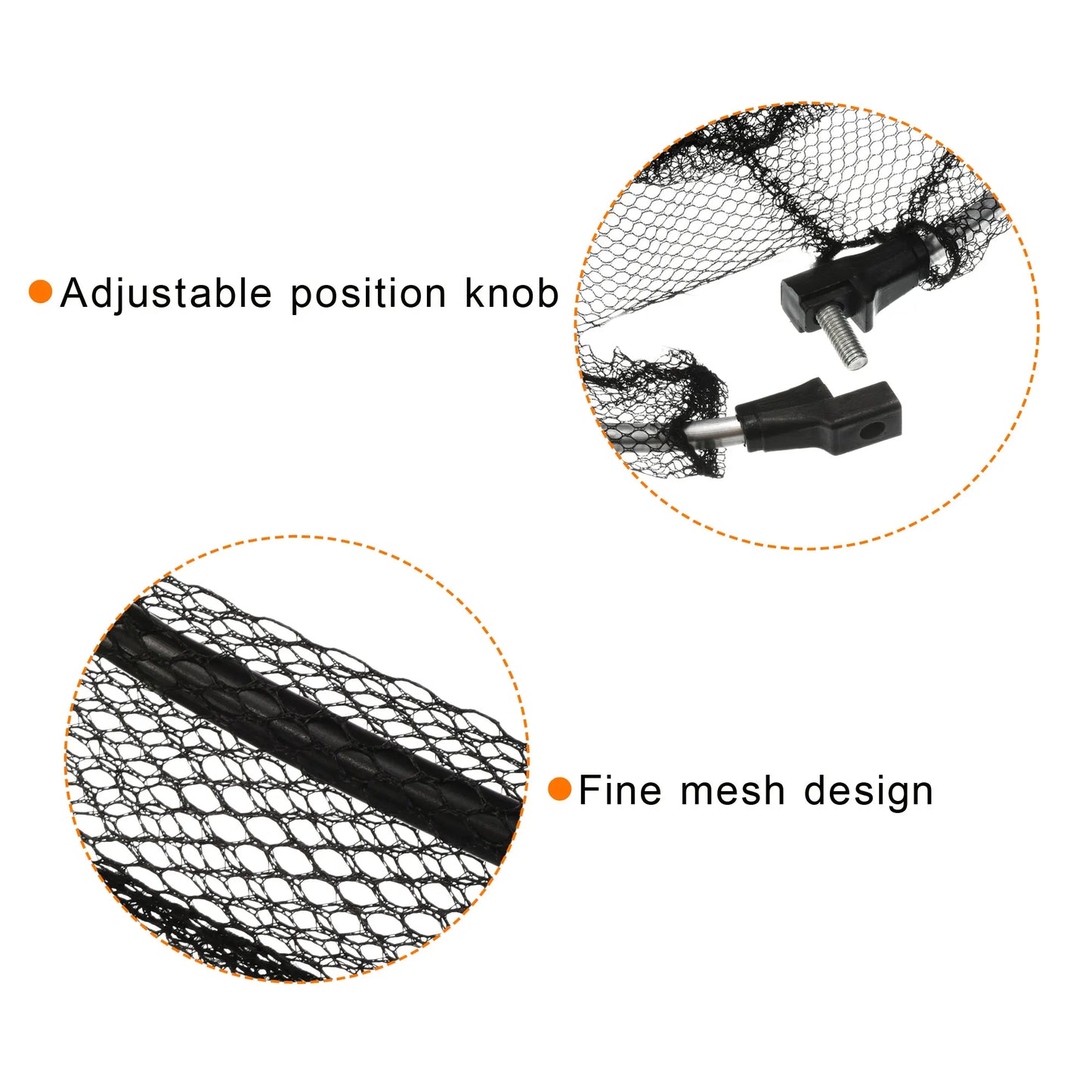 Folding Fishing Net Round Extend to 4.9ft Aluminium Alloy
