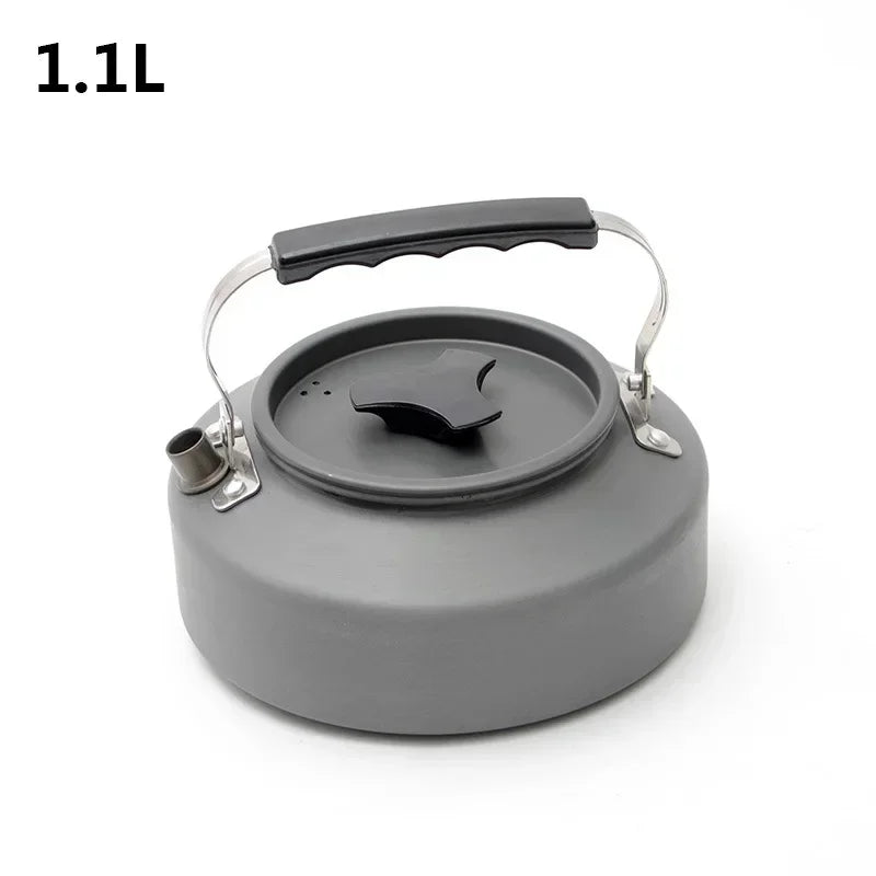 1.1/1.6L Outdoor Kettle Teapot Coffee Tableware Cookware for Hiking