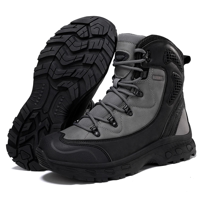 Men's mountain climbing motorcycle boots, outdoor hiking boots