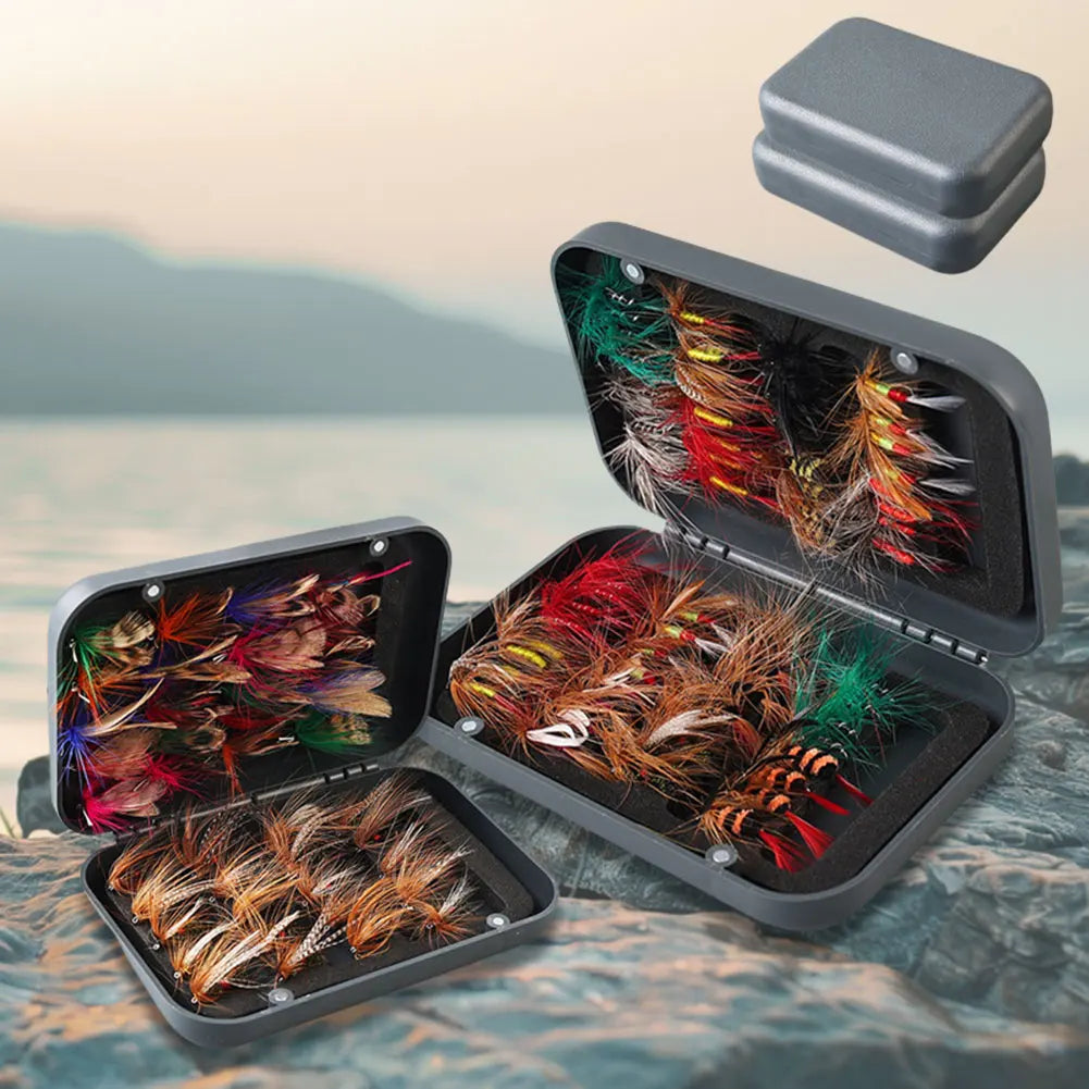 60/41pcs Box Bionic Fly Hook Set Artificial Insect