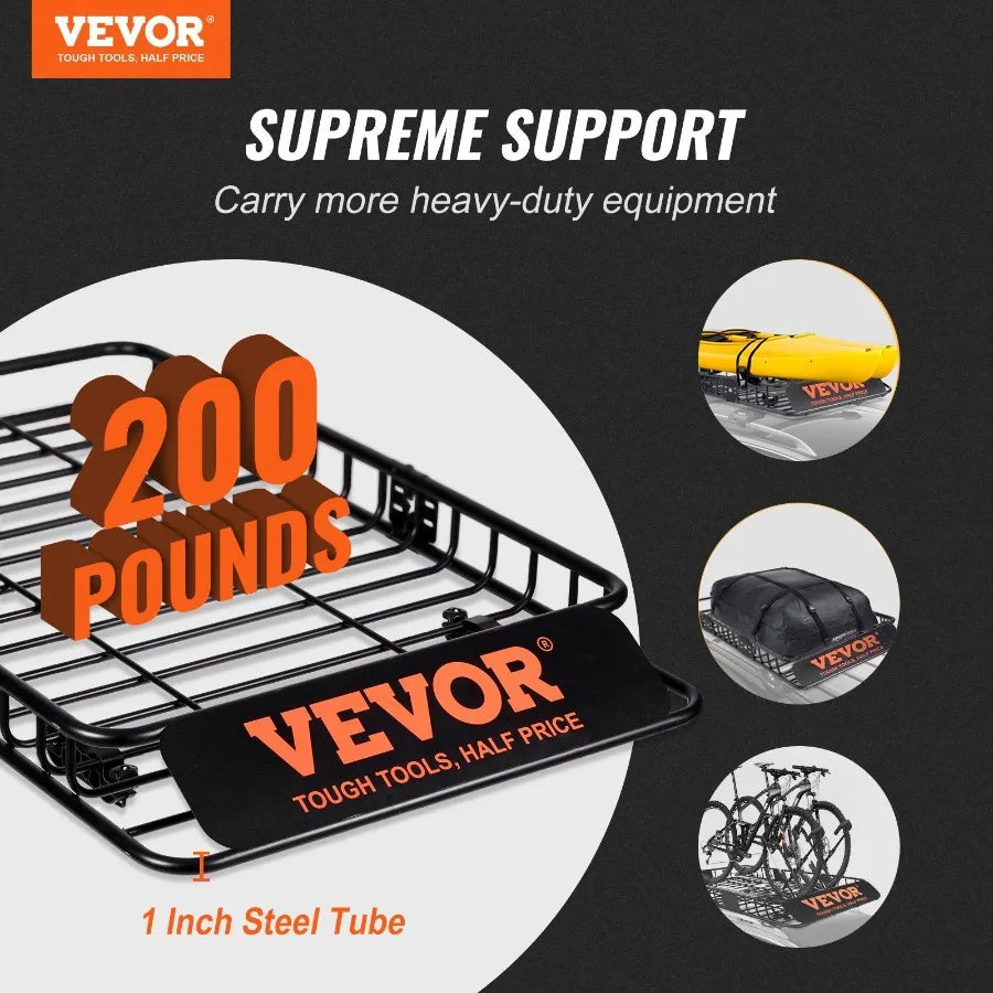 Roof Rack Cargo Basket 64 x 39 x 6 with Extension Heavyduty