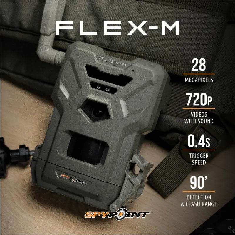 SPYPOINT Flex-M Twin Pack Cellular Trail Cameras - No WiFi Needed