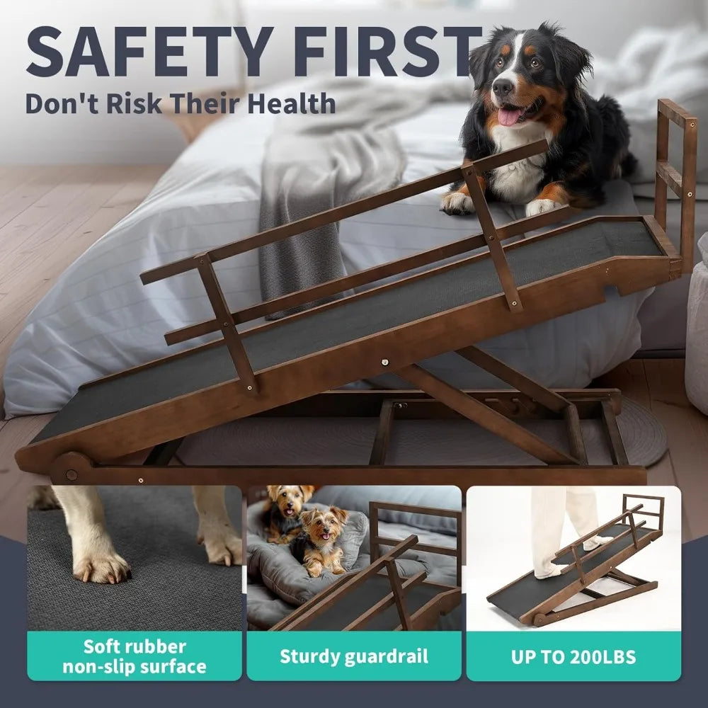 Dog Ramp, 5 Level Adjustable Height