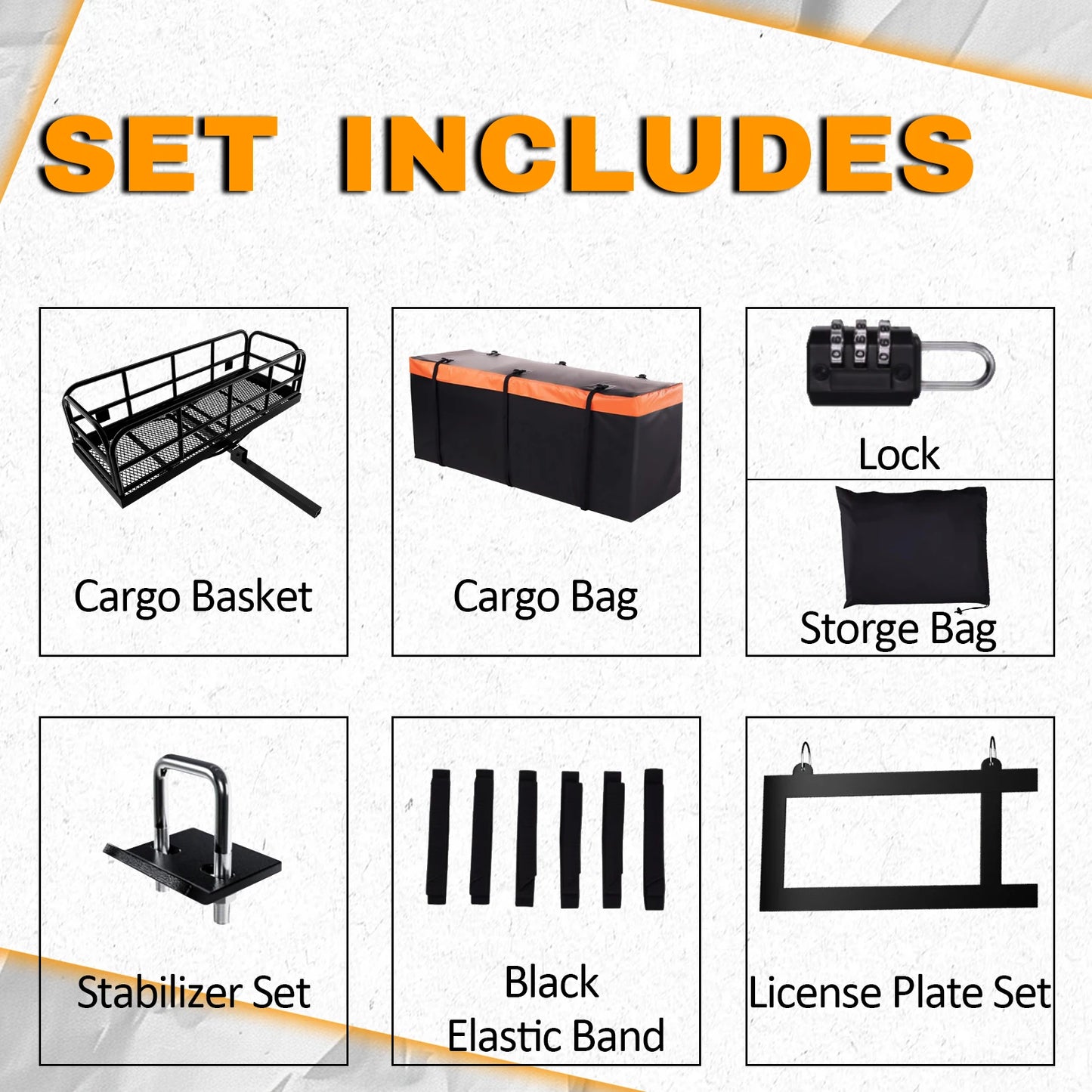 Trailer Hitch Cargo Carrier Rack 500 Lbs,Heavy Duty Steel