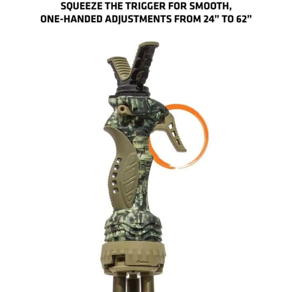 Shooting Stick, Adjustable Height, Quick-Detach Yoke,