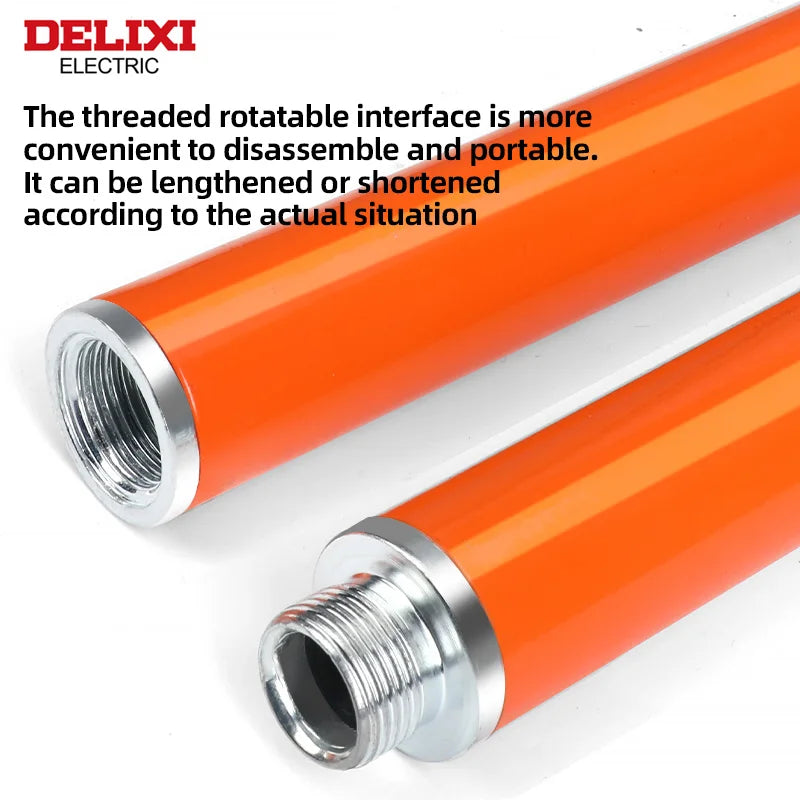 Delixi Electric 2-in-1 Telescopic Saw Adjustable Tree Pruning Tool with Anti-Slip Grip and Long Reach