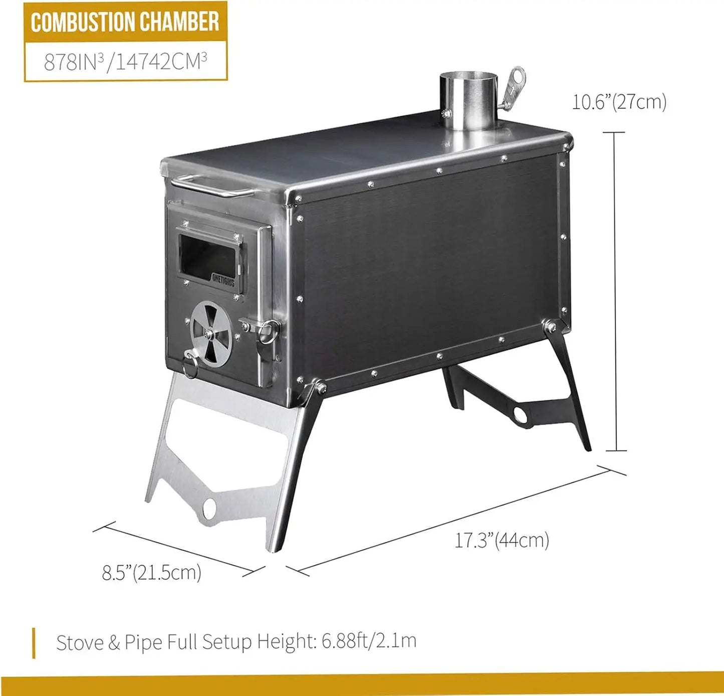 XMSJHign-concerned Tent Stove Portable Wood Burning Stove