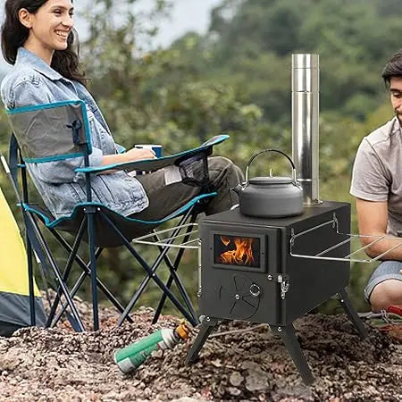 XMSJ Outdoor Portable Wood Burning Stove For Tent Camping