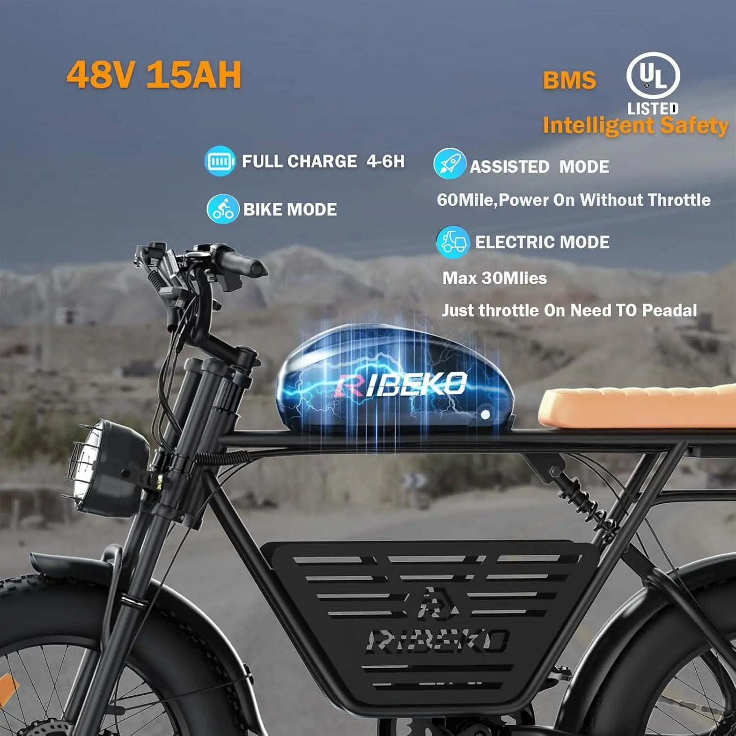 Electric Adult Fat Tire Bike With Dual Motor 2000W 7 Speed Max Speed 30 To 50 KMH