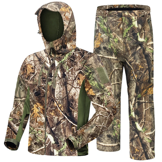 Hunting Clothes with Fleece Lining Water Resistant Jacket and Pants