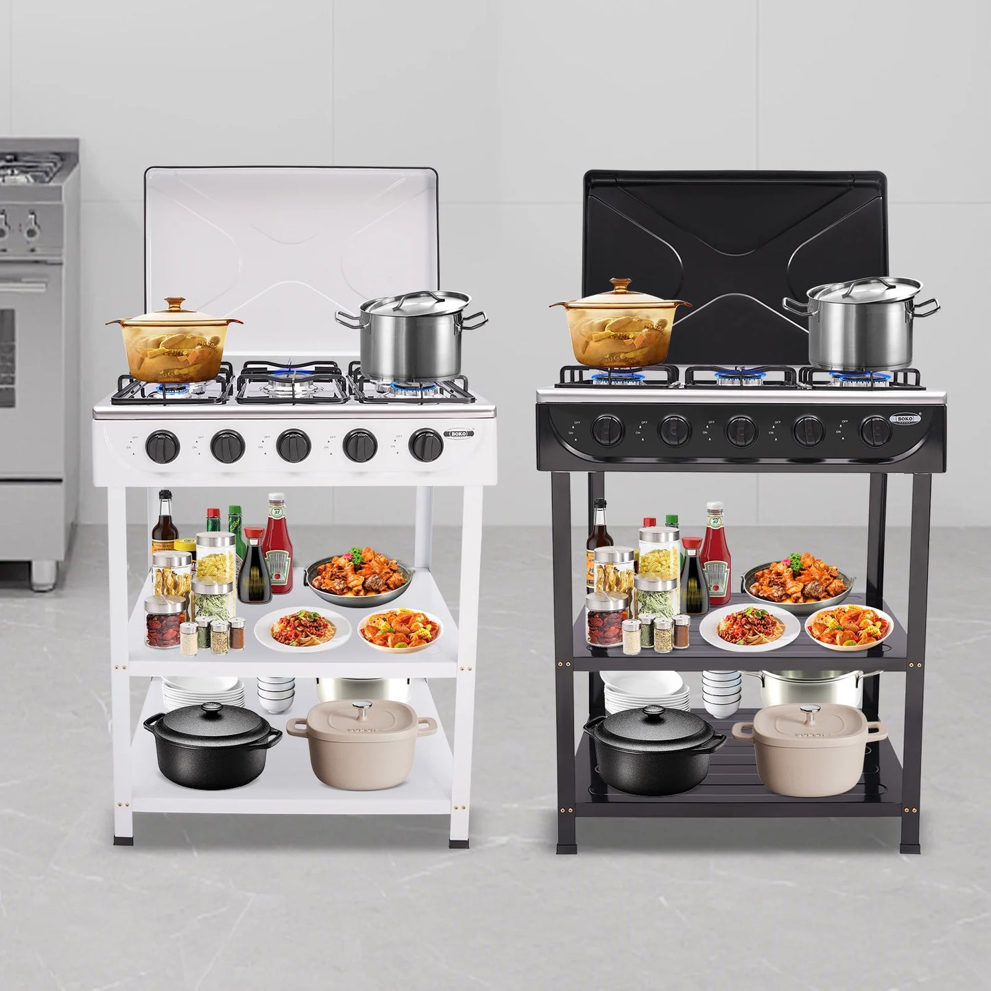 Professional 5-Burner Natural Gas Stove