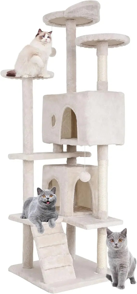 BestPet 70in Cat Tree Tower for Cats Multi-Level Scratching Posts