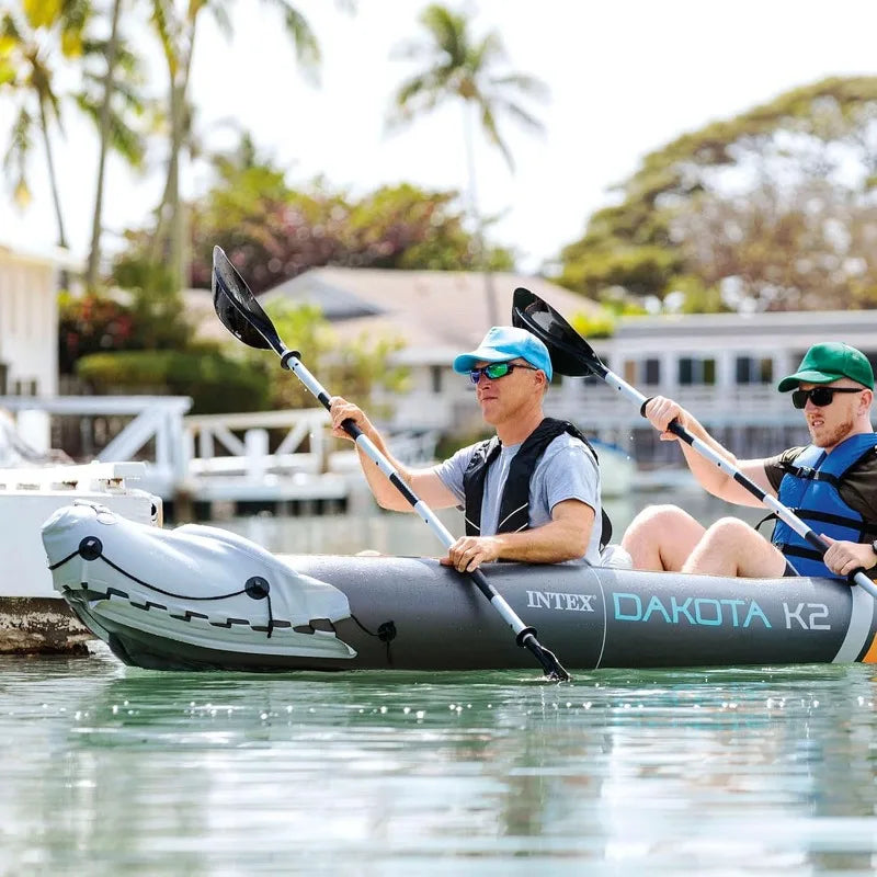 2-Person Inflatable Kayak Set, with 86in Oars and Pump