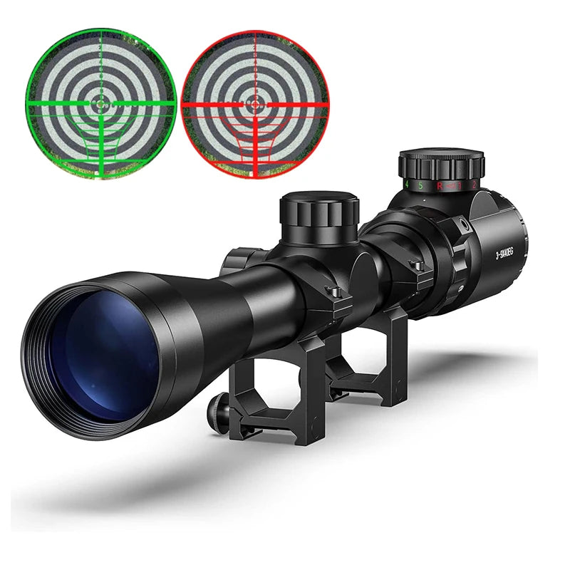 3-9x40 EG Rifle Scopes Hunting Sights Red and Green Light Reticle