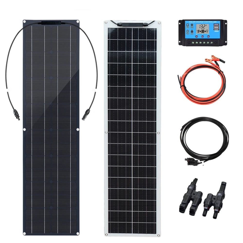 50W OR 100W Flexible Solar Panel, 12V Lightweight