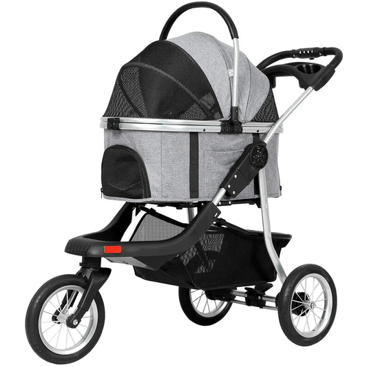 Pet Stroller, 3-in-1 Large Dog Stroller for Cats/Dogs