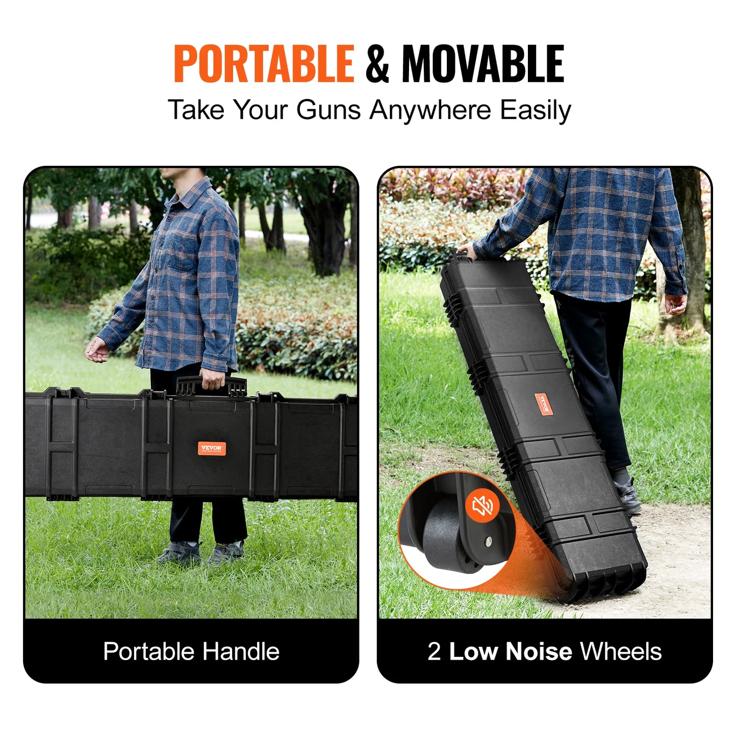 Rifle Hard Case Portable Gun Storage Suitcase
