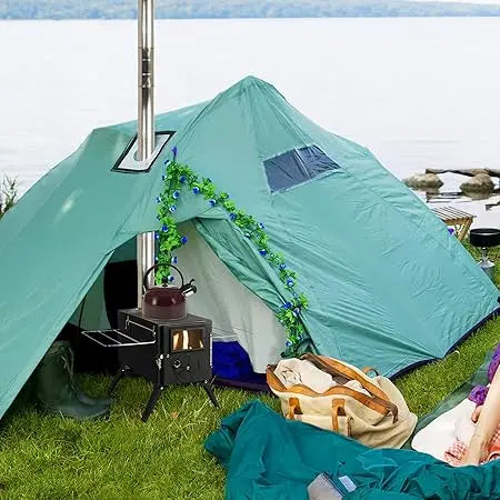 XMSJ Outdoor Portable Wood Burning Stove For Tent Camping