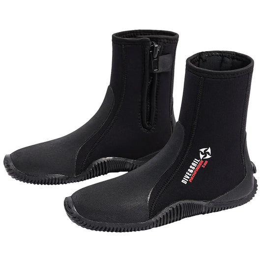 Neoprene Diving Boots Zipper Dive Boots Anti-Slip 5mmfor Diving Snorkeling Surfing