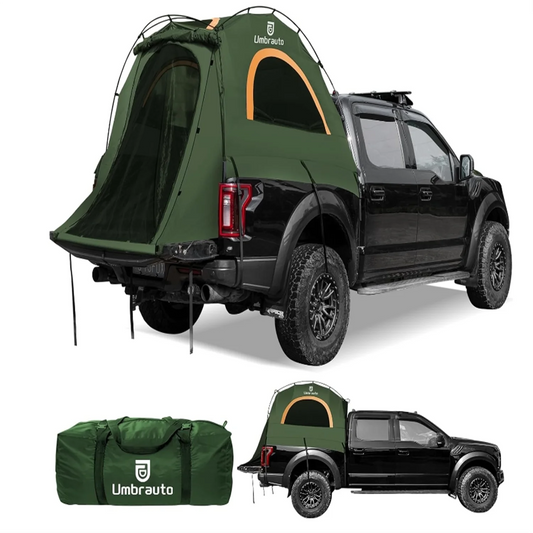 Umbrauto Truck Bed Tent Truck Tent Easy Setup for Camping, 3000mm Waterproof Pickup Truck Tent for 2 Person with Doub
