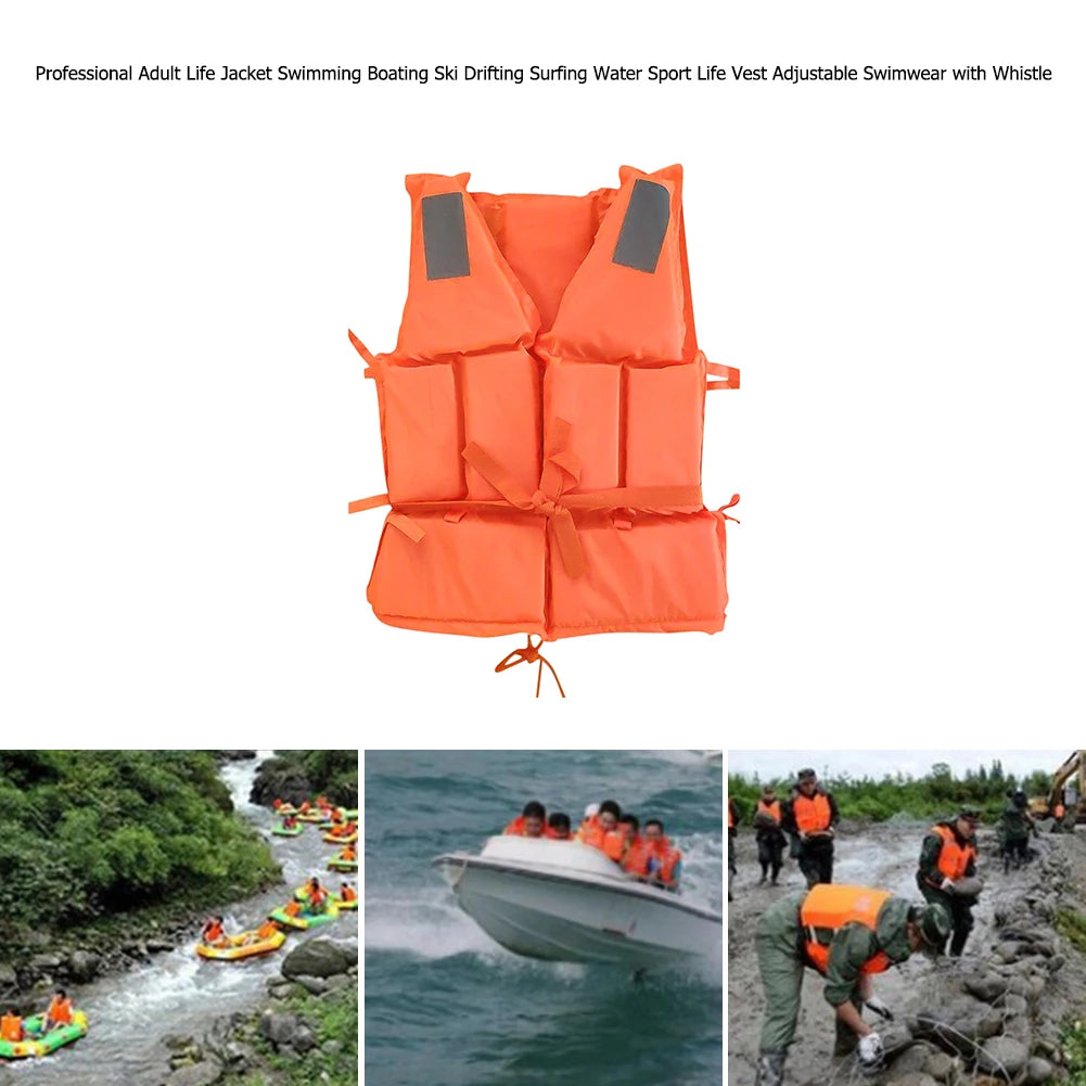 Life Jacket Fishing Life Jacket with Whistle Water Sports Survival for Kayaking Boating
