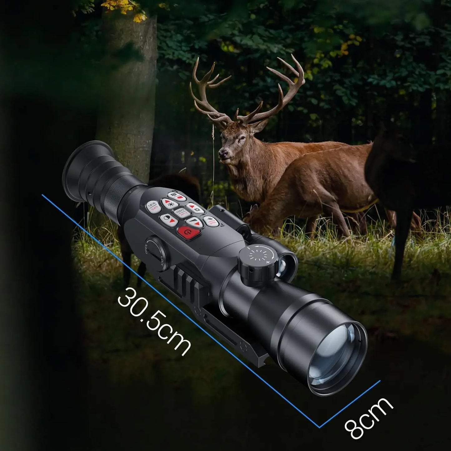 300 Yards Infrared Night Vision Scopes for Rifles Digital Zoom, 50MM Lens