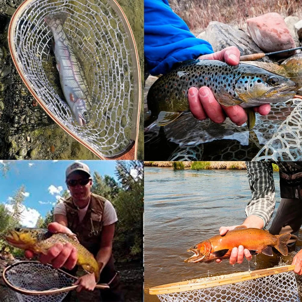 Wooden Handle Fly Fishing Equipment for Catch and Release