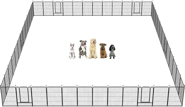 Dog Playpen for Yard, RV Camping, 32 inch 48 Panels