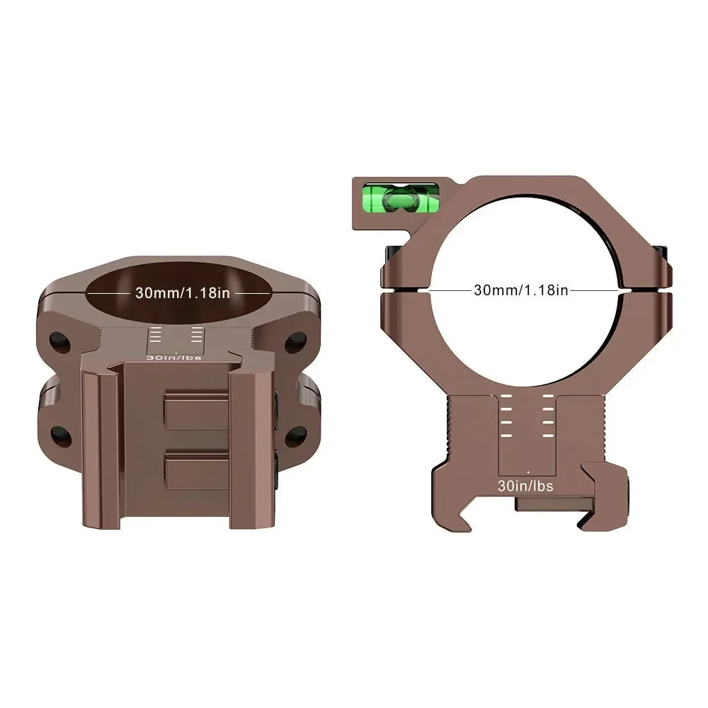 WestHunter Advanced Elevation Adjust Bubble Level Rings for 34mm 30mm Tube